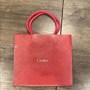 Authentic Cartier Red Luxury Shopping Bag